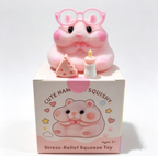 Handmade Silicone Hamster Squishy Toy – Slow Rise Fidget with Cute Accessories