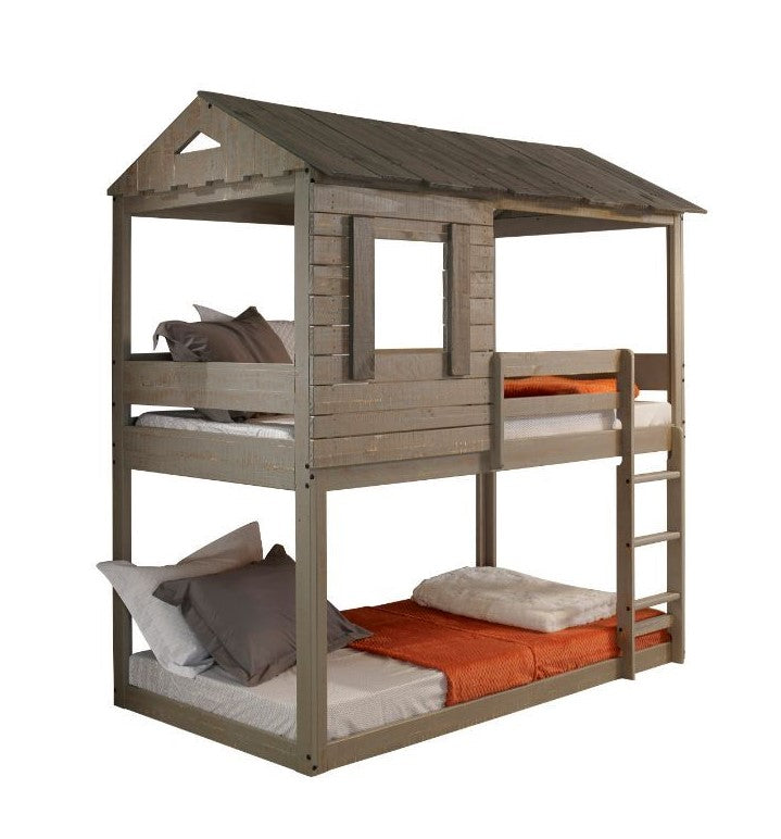 Darlene Twin Twin Bunk Bed - Rustic Gray or White