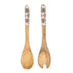Mango Wood Spoon & Fork Set with Meze Enamel