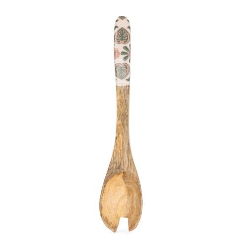 Mango Wood Spoon & Fork Set with Meze Enamel
