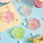 4-Pack Transparent Cat Paw Squishy Toys – Cute Soft Paw Fidget Toys for Easter Gifts & Party Favors