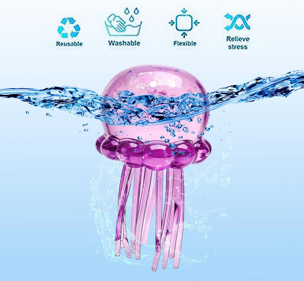 Jellyfish Squishy Toy | Slow Rising Stress Relief Ball | Sensory Fidget Toy for Anxiety Relief | Summer Party & Birthday Gift (Blue)