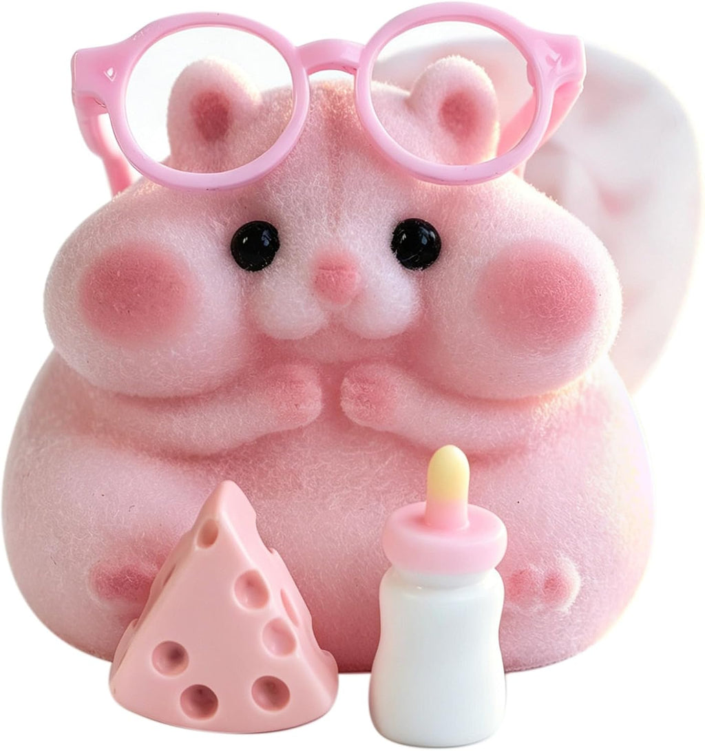 Handmade Silicone Hamster Squishy Toy – Slow Rise Fidget with Cute Accessories