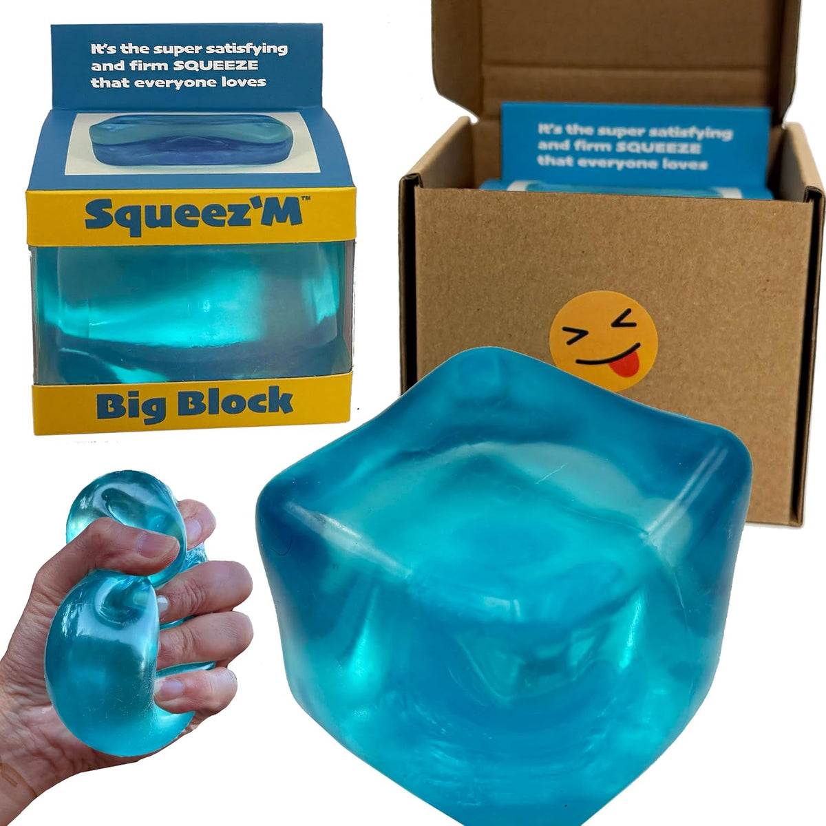 Oversized Gel Stress Cube – Squishy Sensory Fidget Toy