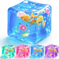 Ocean-Inspired Squishy Fidget Cube with Seashell Accents – Cute Squeeze Toy & Gift