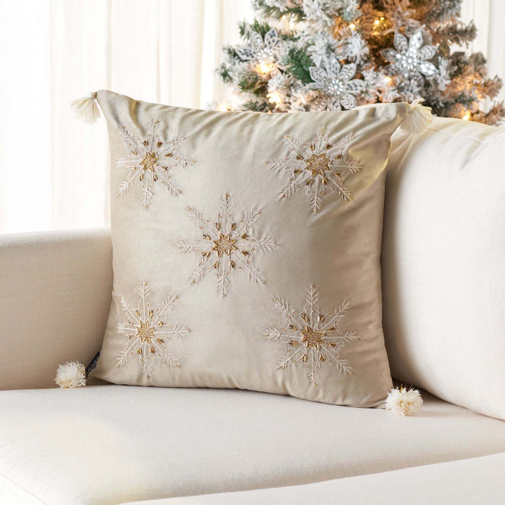 Safavieh Simone Snowflake Pillow , HOL4003