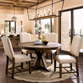 Julia Round Table Dining Set - Rustic Light Oak