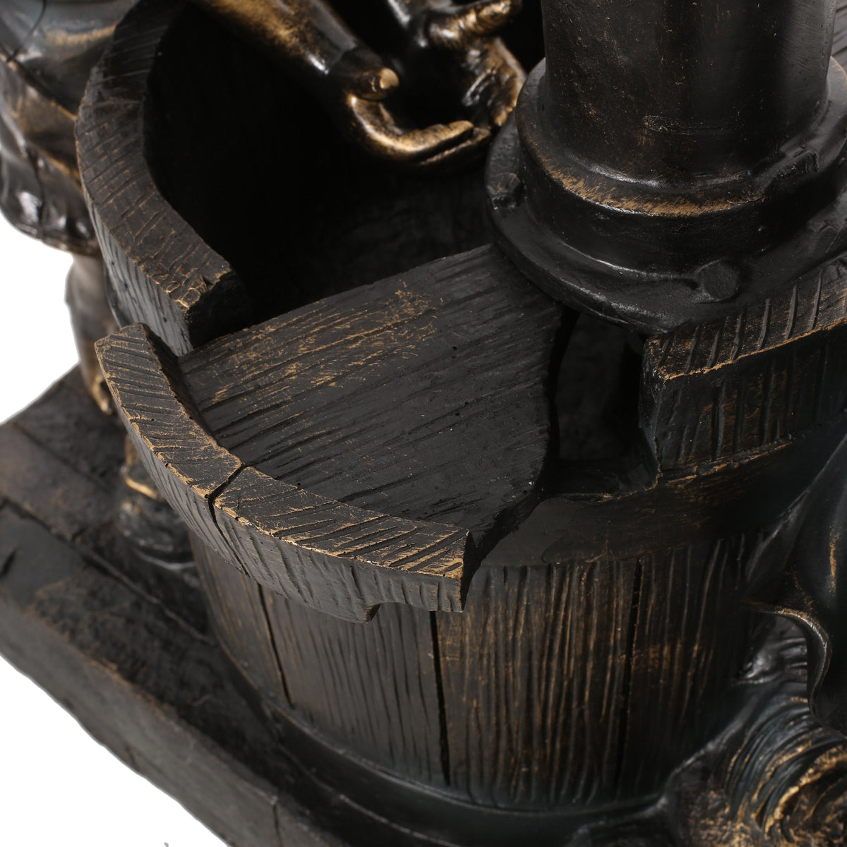 Outdoor Children at Water Pump Fountain, Dark Brown - NH773413